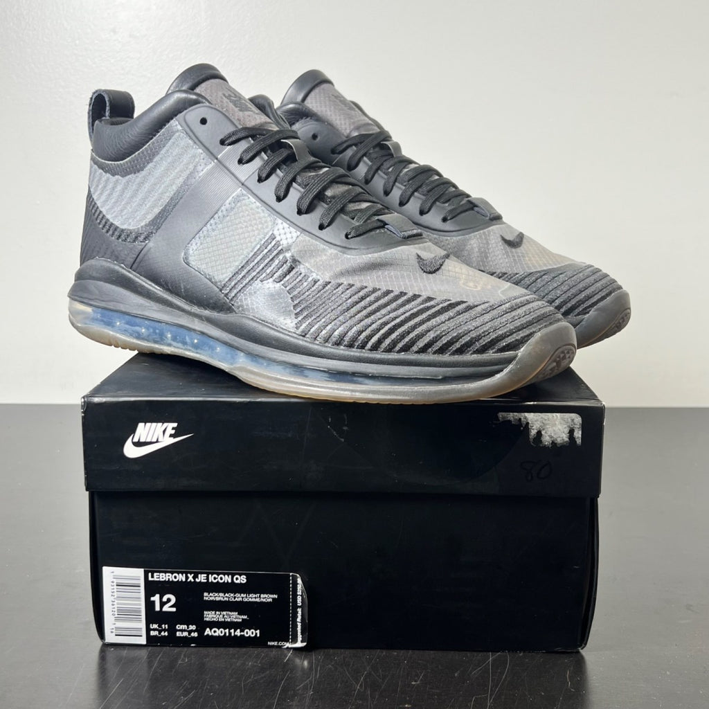 Nike LeBron Icon John Elliott Black 12 (Moderately Worn Pre-Owned)NikeBlack/Black-Gum Light Brown - Image 1
