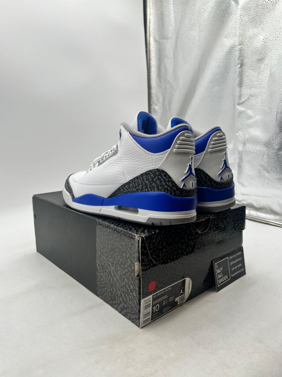 Jordan 3 Retro Racer Blue 10 (Lightly Worn Pre-Owned) - Image 4