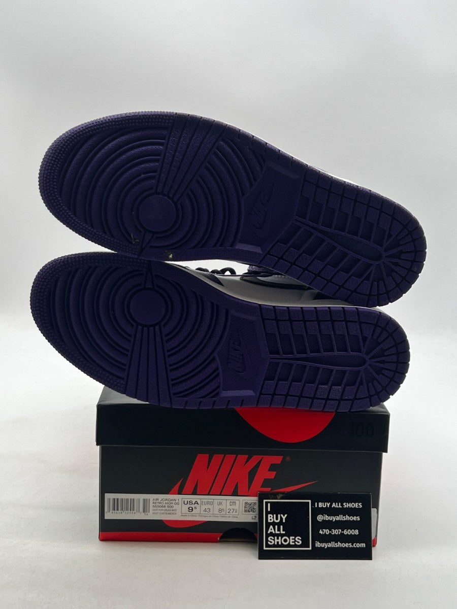 Jordan 1 Retro High Court Purple White 9.5 (Lightly Worn Pre-Owned) - Image 8