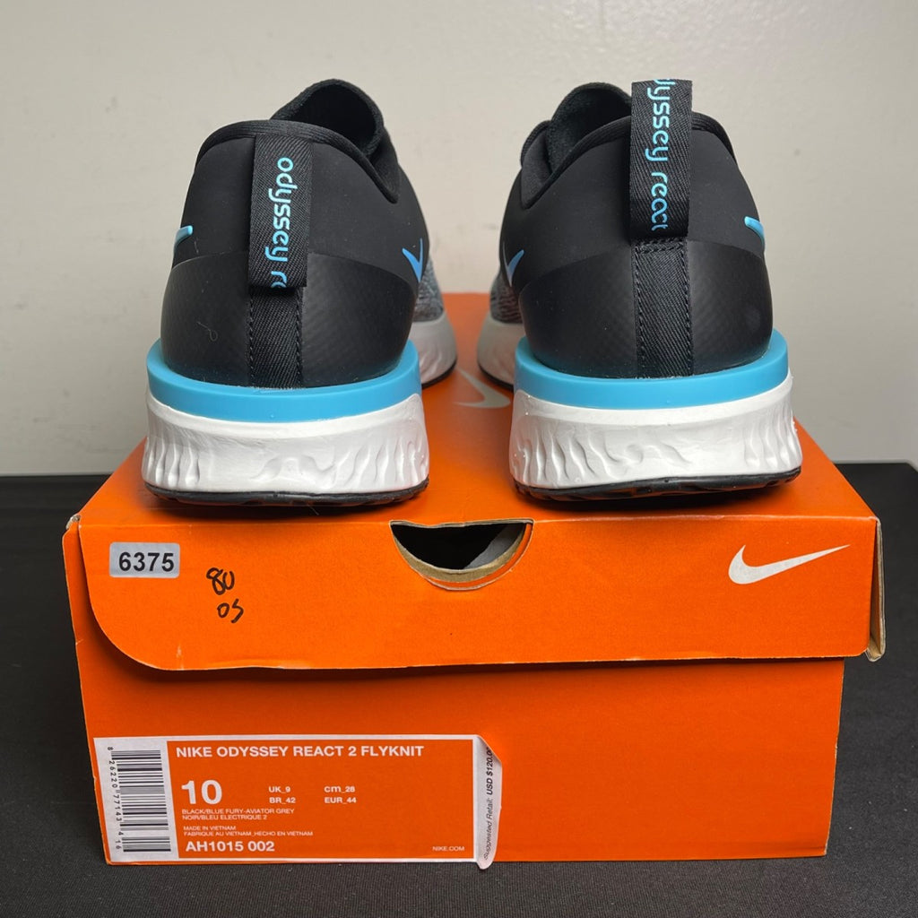 Nike Odyssey React 2 Flyknit 'Black Aviator Grey' (Size 10) - Image 4