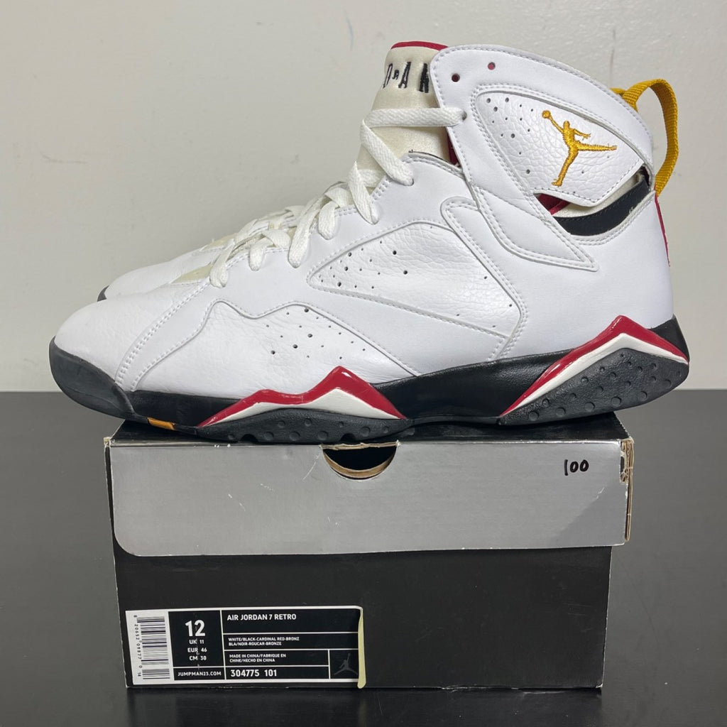 Air Jordan 7 Retro 'Cardinal' 2006 12 (Moderately Worn Pre-Owned)Air JordanWhite/Black-Cardinal Red-Bronze - Image 3