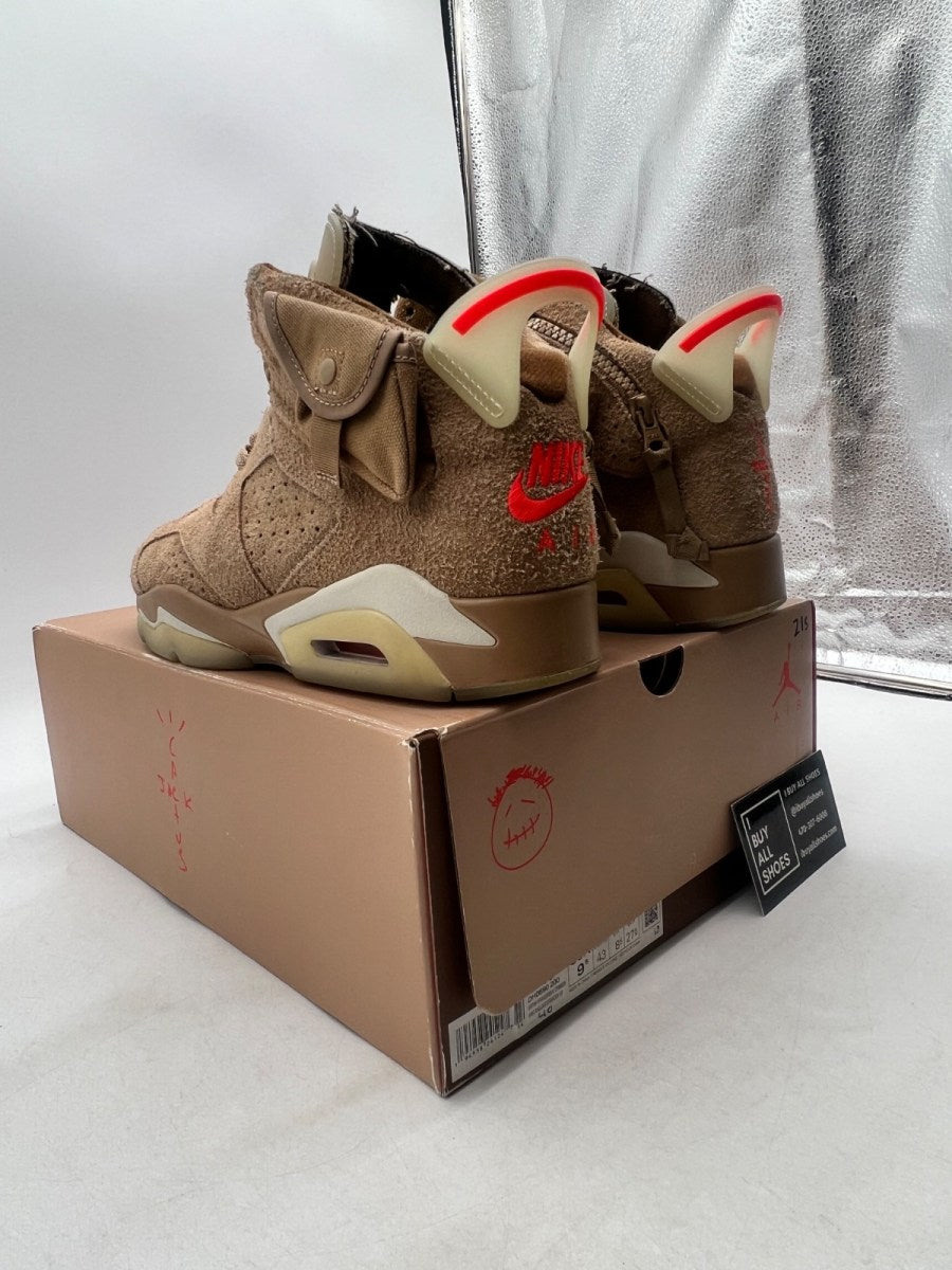 Jordan 6 Retro Travis Scott British Khaki 9.5 (VNDS Pre-Owned) - Image 4