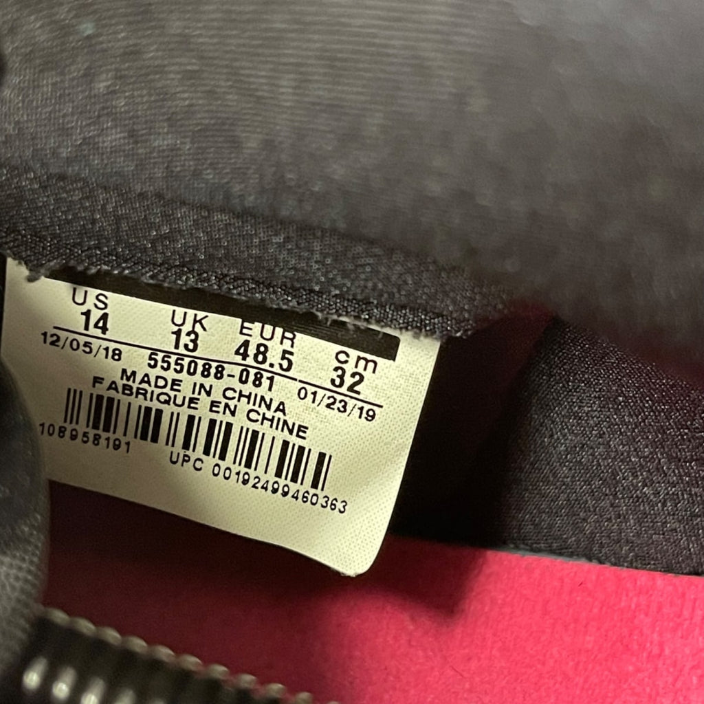 Jordan 1 Retro High Black Crimson Tint 14 (Moderately Worn Pre-Owned)JordanBlack/Crimson Tint-White-Hyper Pink-Mystic Green - Image 6