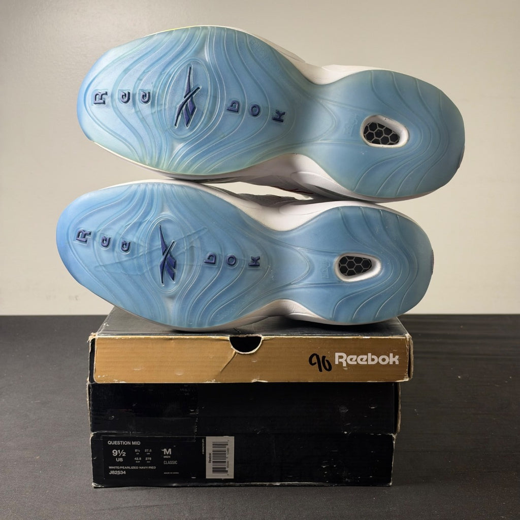 Reebok Question Mid Blue Toe (2016) (Size 9.5) - Image 6