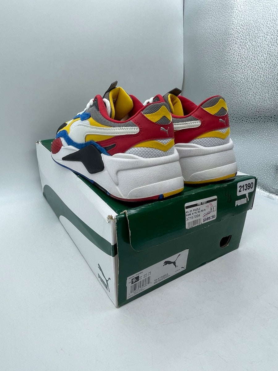 Puma RS-X3 Puzzle White Yellow 9.5 (Moderately Worn Pre-Owned)PumaPuma White/Spectra Yellow - Image 4