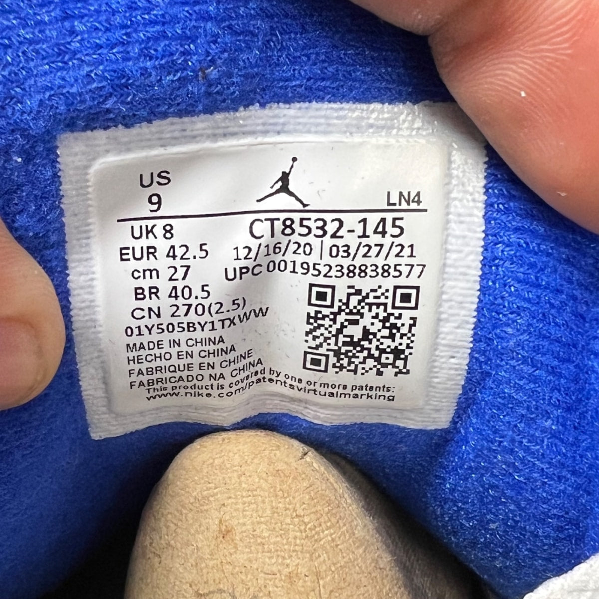 Jordan 3 Retro Racer Blue (Size 9) Lightly Worn - Image 7