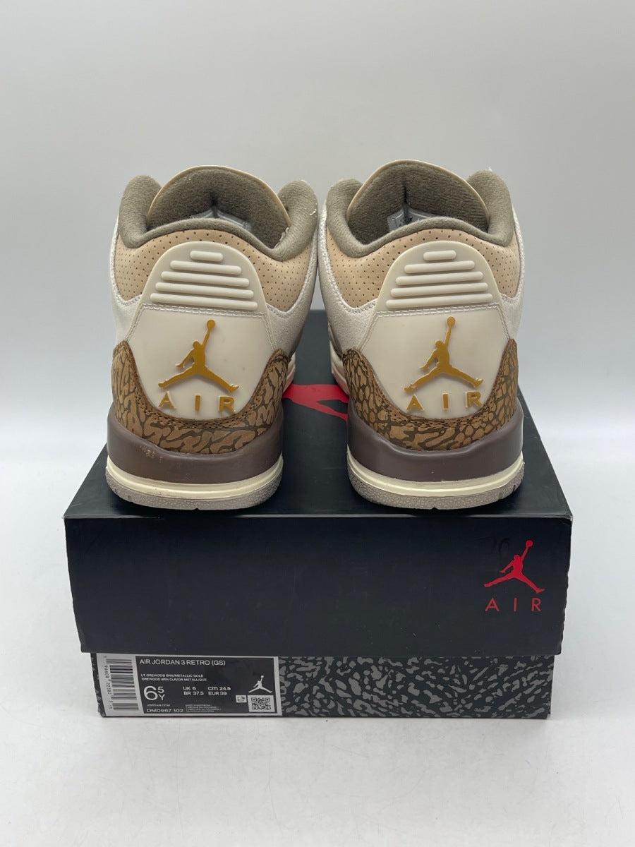Jordan 3 Retro Palomino (GS) 6.5Y (Moderately Worn Pre-Owned)JordanLight Orewood Brown/Metallic Gold/Light British Tan/Palomino - Image 3