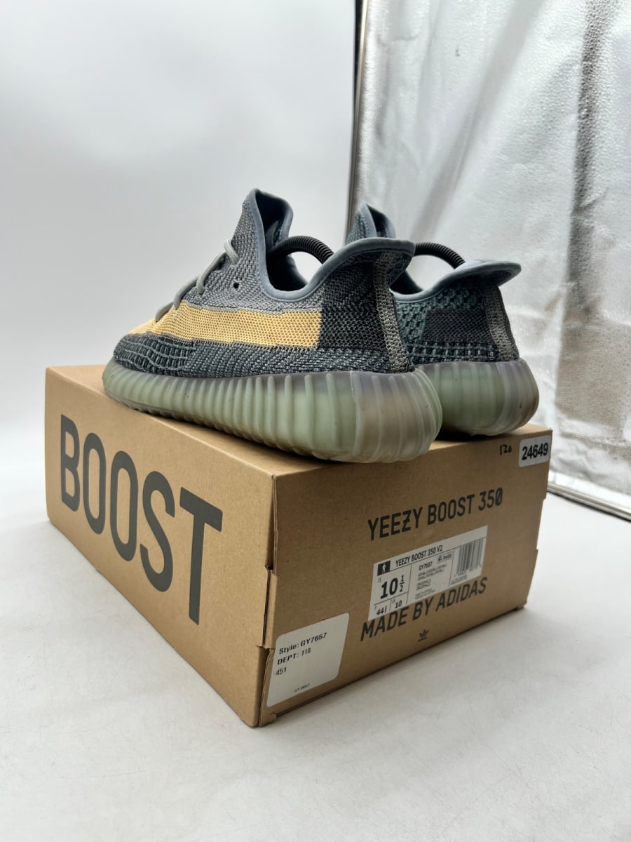 adidas Yeezy Boost 350 V2 Ash Blue 10.5 (Lightly Worn Pre-Owned)adidasAsh Blue/Ash Blue/Ash Blue - Image 6