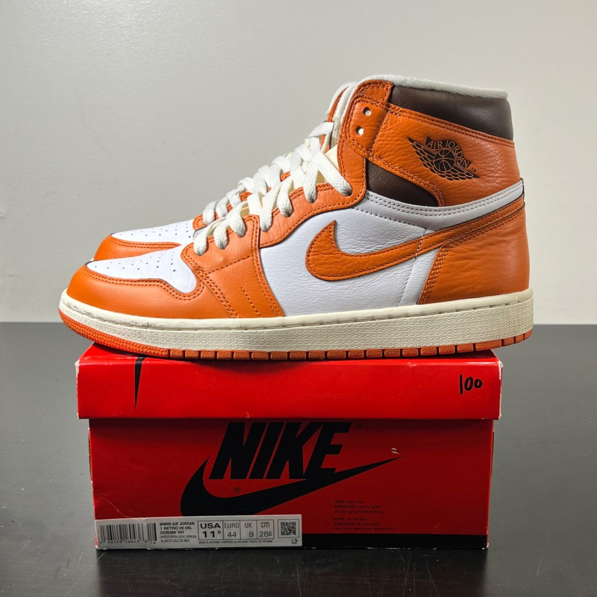 Jordan 1 Retro High OG Starfish (Women's) 11.5W (Lightly Worn Pre-Owned)JordanWhite/Starfish-Cacao Wow-Sail - Image 3
