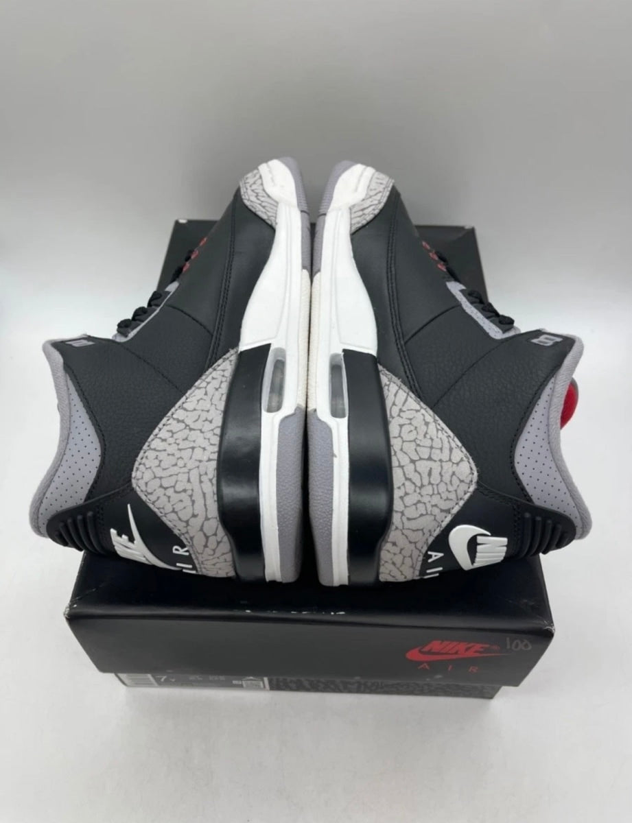 Jordan 3 Retro Black Cement (2024) (GS) 7Y (Lightly Worn Pre-Owned)JordanBlack/Fire Red/Cement Grey/Sail - Image 6
