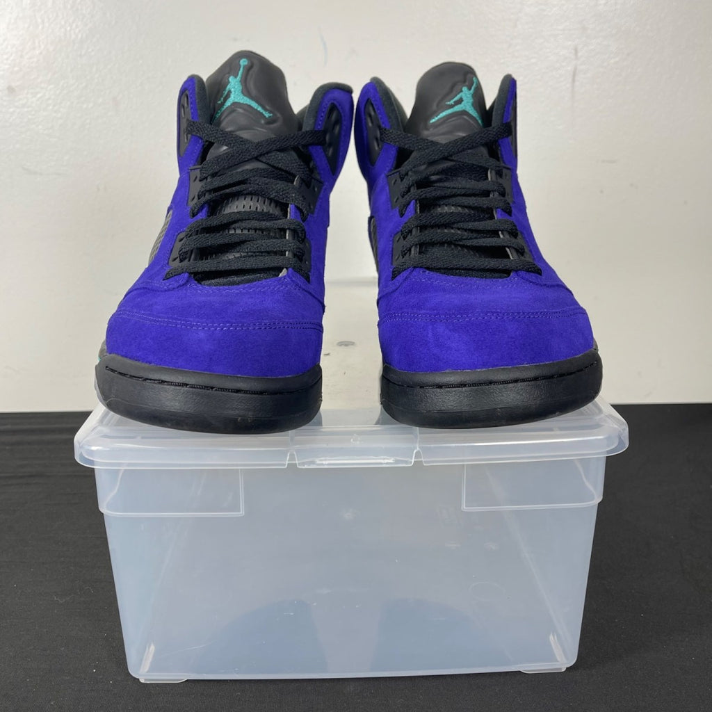 Jordan 5 Retro Alternate Grape 10 (Moderately Worn Pre-Owned)JordanGrape Ice/New Emerald-Black - Image 2