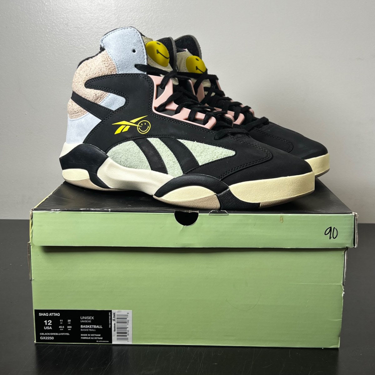 Smiley x Reebok Shaq Attaq '50th Anniversary' 12 (Lightly Worn Pre-Owned)Reebok - Image 1
