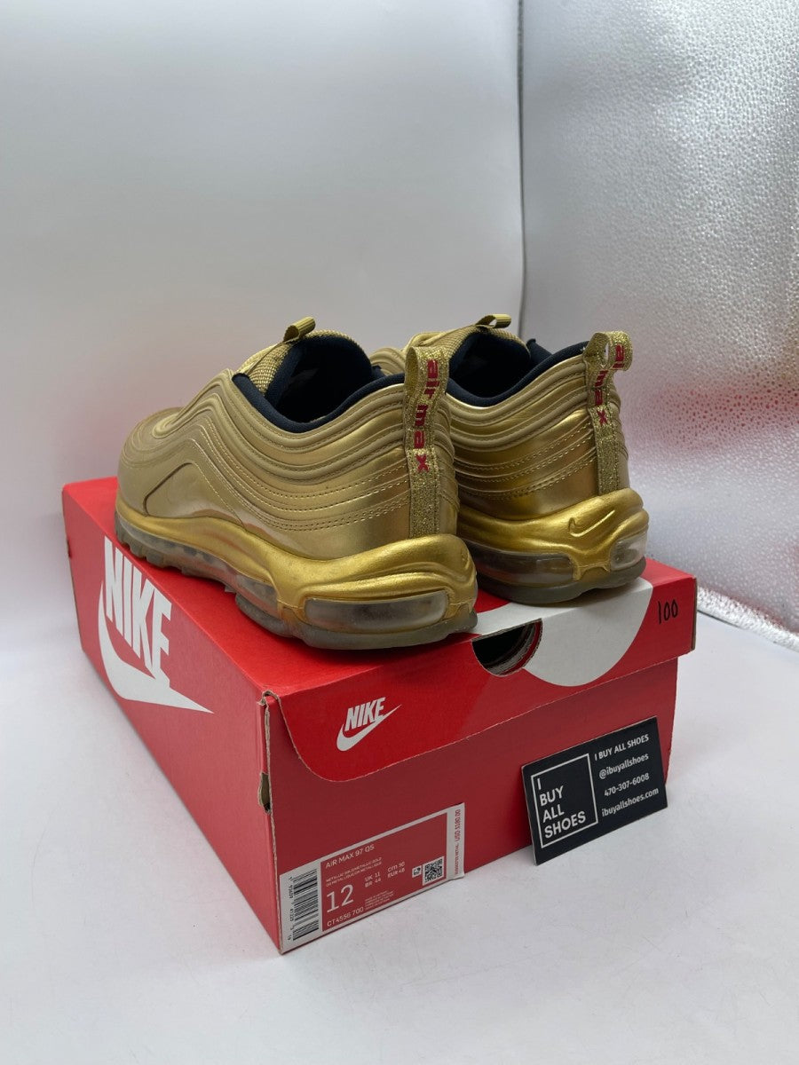 Nike Air Max 97 Gold Medal 12 (Moderately Worn Pre-Owned) - Image 4