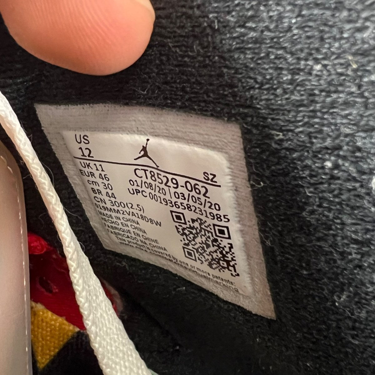 Jordan 6 Retro Hare 12 (Moderately Worn Pre-Owned)JordanNeutral Grey/White-True Red-Black - Image 7