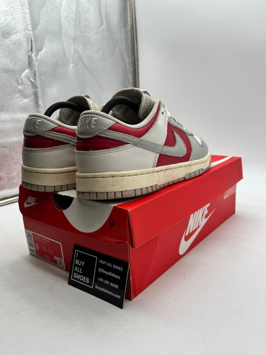 Nike Dunk Low Light Iron Ore Gym Red 9 (Heavily Worn Pre-Owned) - Image 5