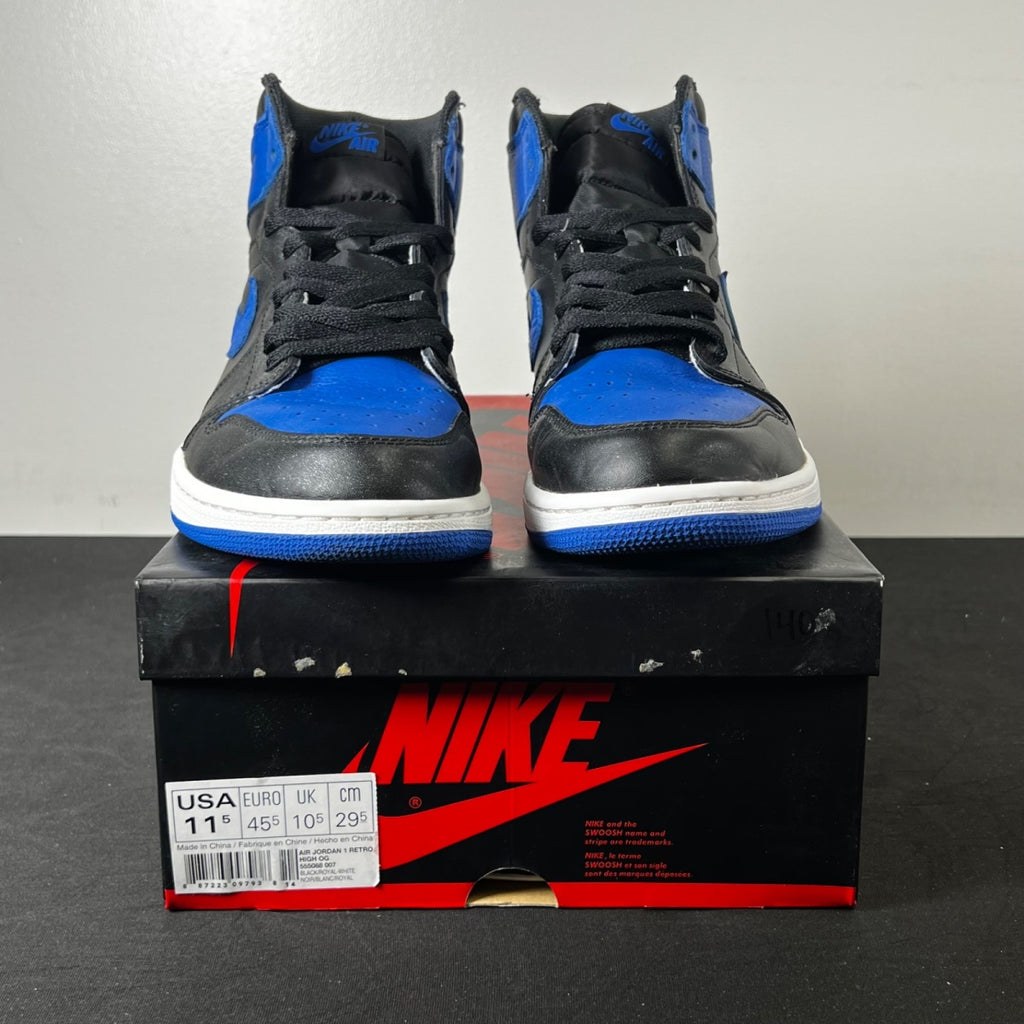 Jordan 1 Retro Royal (2017) 11.5 (Lightly Worn Pre-Owned)JordanBlack/Varsity Royal-White - Image 2