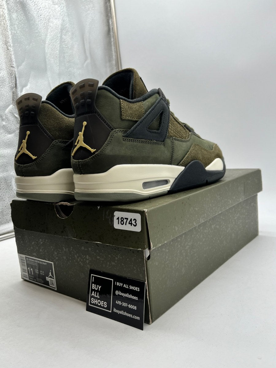 Jordan 4 Retro SE Craft Medium Olive 11 (Moderately Worn Pre-Owned) - Image 5