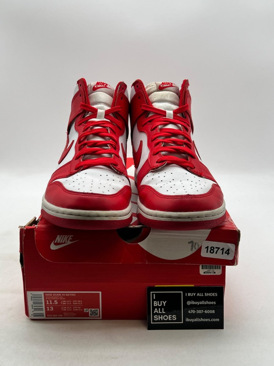 Nike Dunk High Championship White Red 11.5 (Heavily Worn Pre-Owned) - Image 2