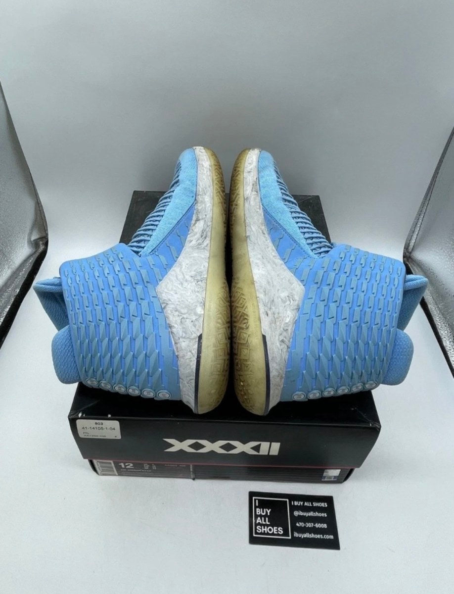 Jordan XXXII UNC 12 (Moderately Worn Pre-Owned)JordanUniversity Blue/College Navy - Image 4
