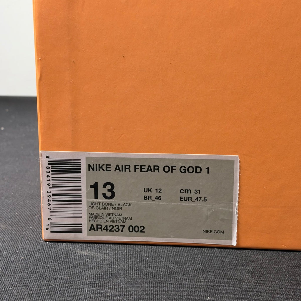 Nike Air Fear Of God 1 Light Bone (Size 13) - Image 4
