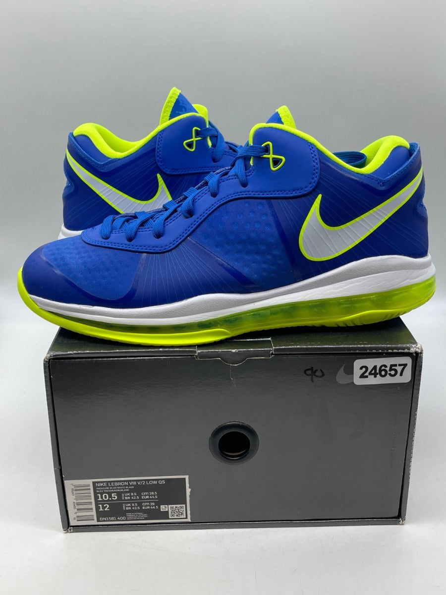 Nike LeBron 8 V2 Low Sprite (2021) 10.5 (Moderately Worn Pre-Owned)NikeRoyal/Volt/White - Image 1