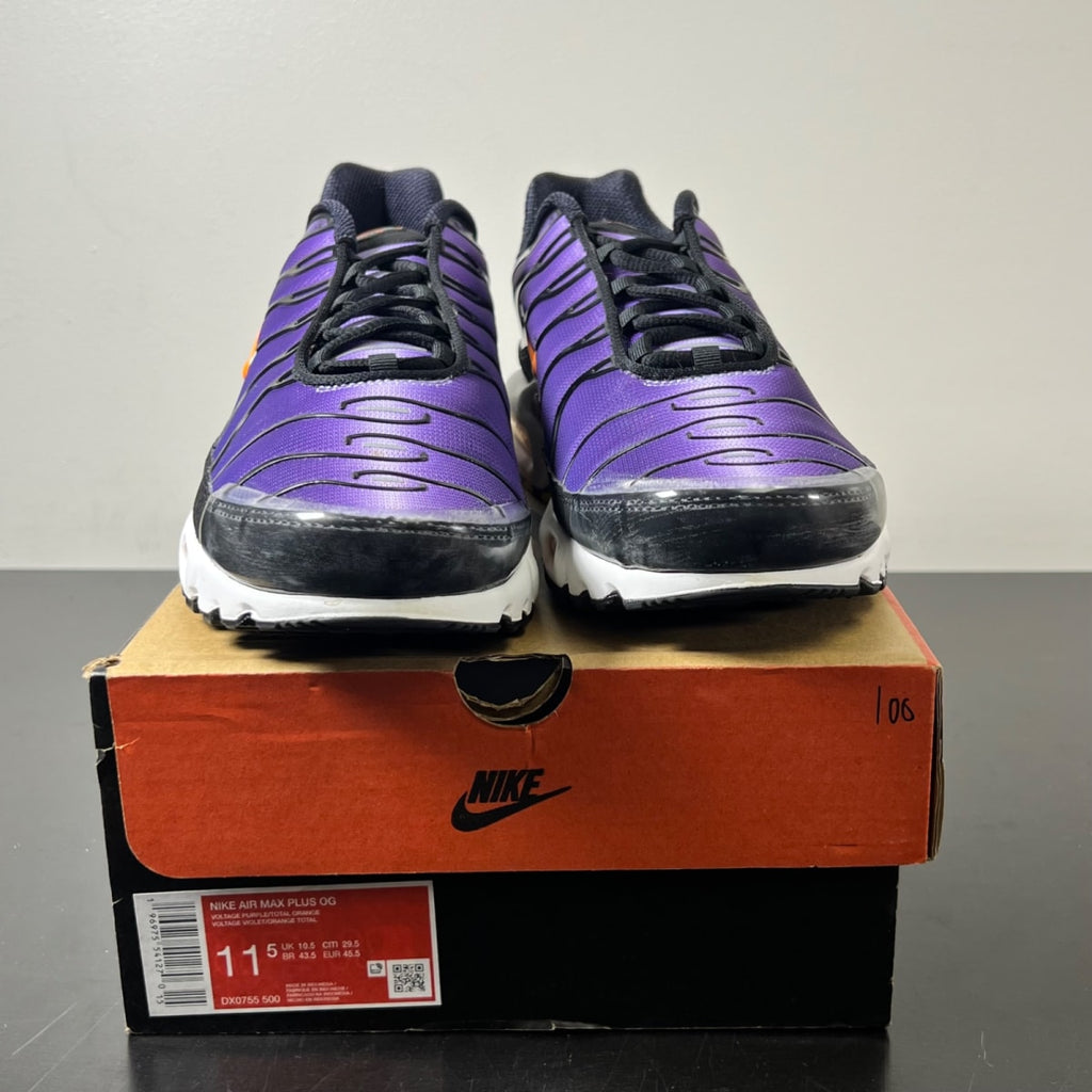 Nike Air Max Plus OG Voltage Purple (2024) 11.5 (Lightly Worn Pre-Owned)NikeVoltage Purple/Total Orange/Purple Agate - Image 2