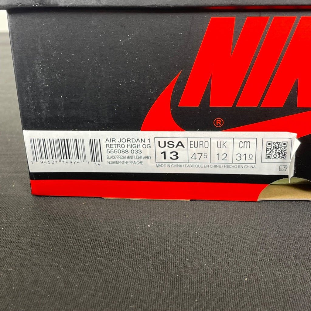Jordan 1 Retro High Light Army Rust Shadow Patina 13 (Moderately Worn Pre-Owned)JordanBlack/Grey-Rust - Image 7