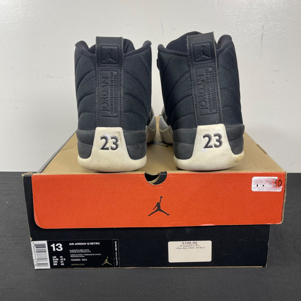 Jordan 12 Retro Nylon 13 (Moderately Worn Pre-Owned)JordanBlack/Gym Red-White - Image 4
