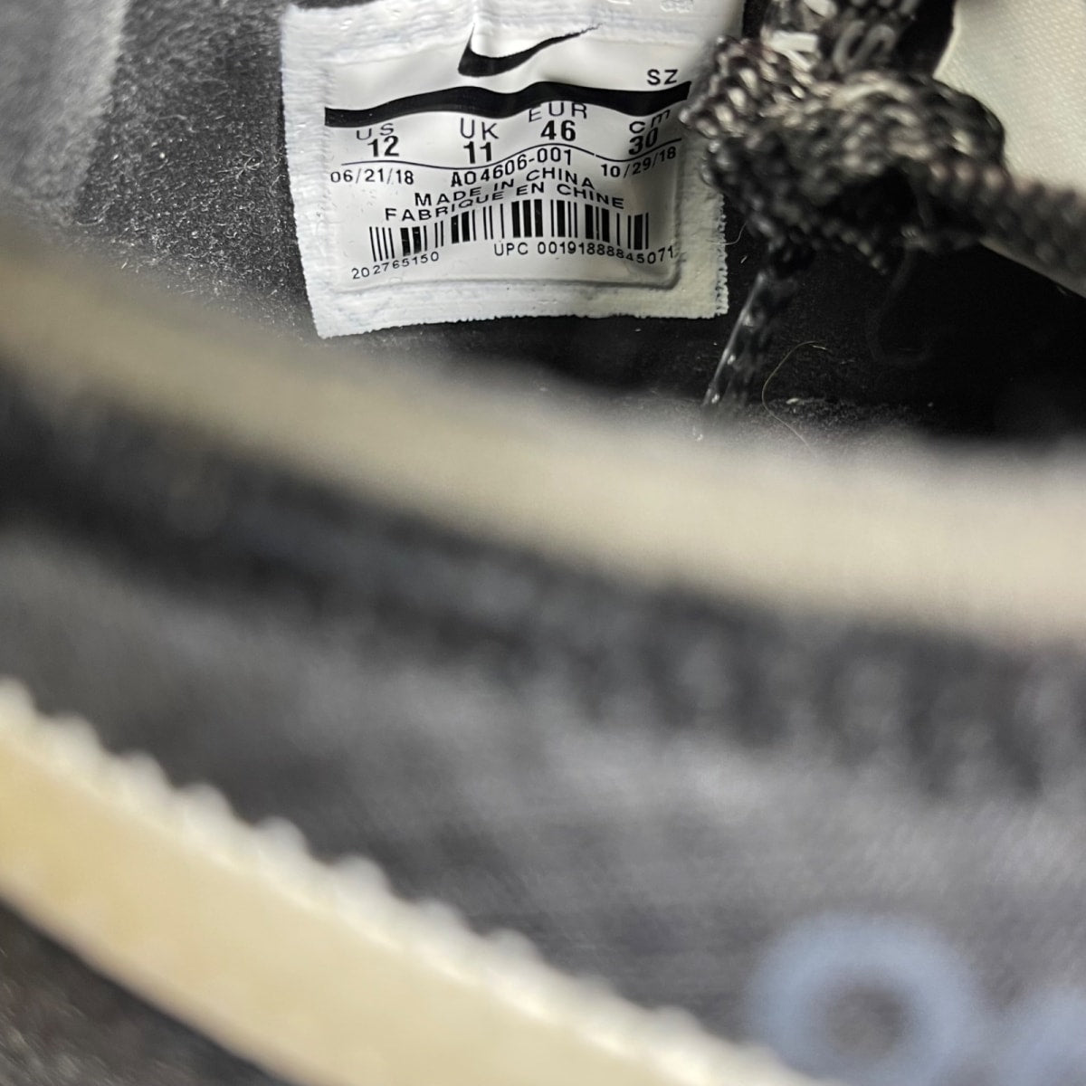 Nike Air Force 1 Low Off-White Black White 12 (Moderately Worn Pre-Owned)NikeBlack/White-Cone-Black - Image 6