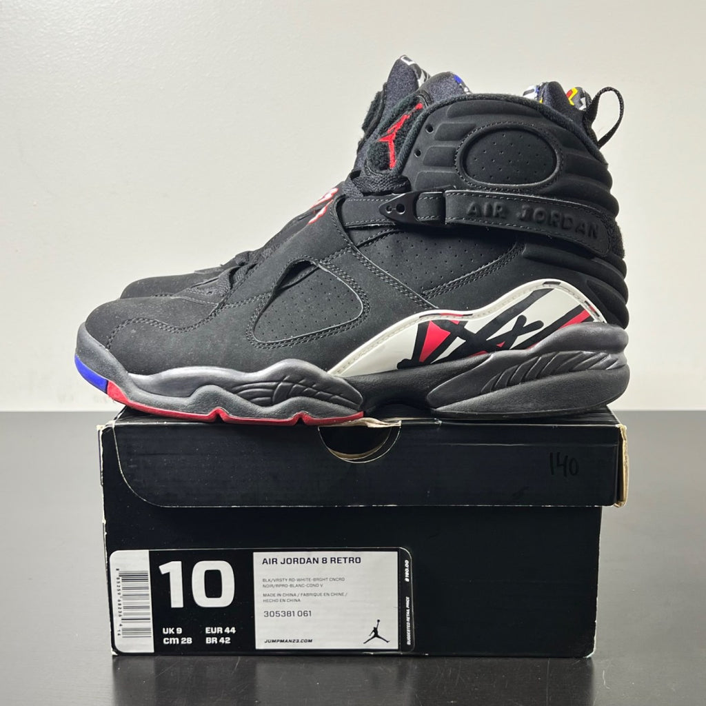 Jordan 8 Retro Playoffs (2013) 10 (Lightly Worn Pre-Owned)JordanBlack/True Red-White - Image 3