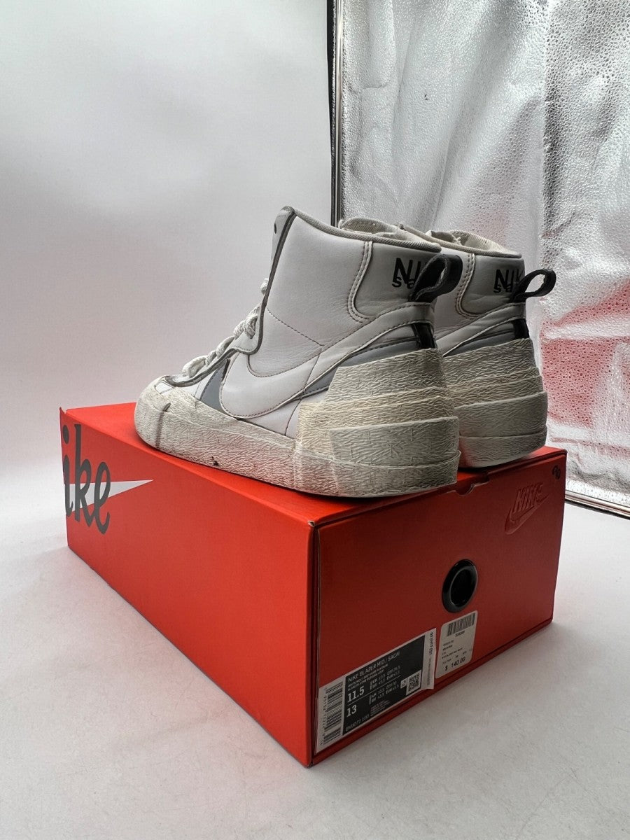 Nike Blazer Mid sacai White Grey 11.5 (Heavily Worn Pre-Owned) - Image 5