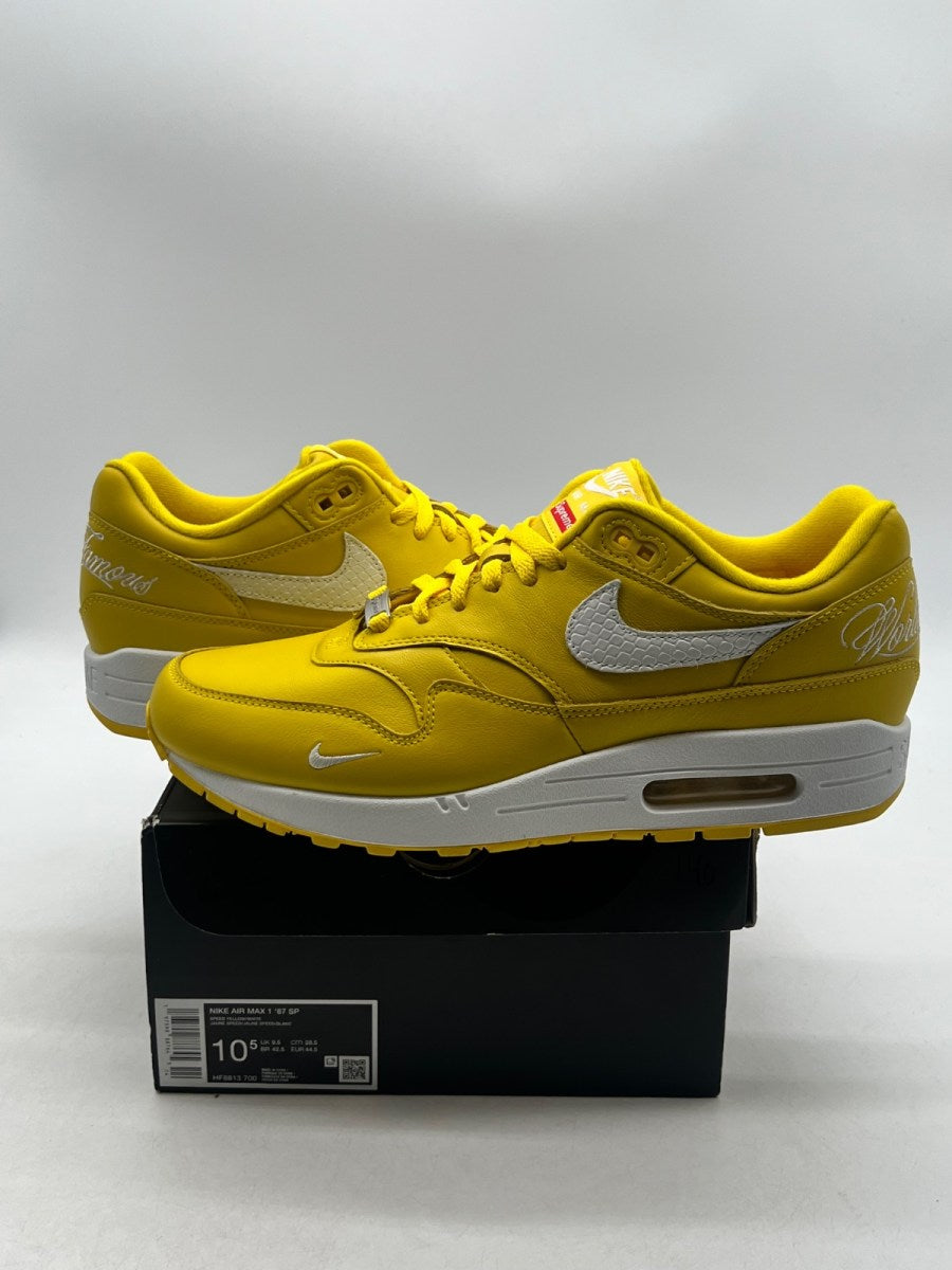 Nike Air Max 1 '87 SP Supreme Speed Yellow 10.5 (VNDS Pre-Owned)NikeSpeed Yellow/White/Speed Yellow - Image 1