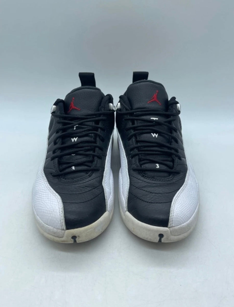 Jordan 12 Retro Low Playoffs 9.5 (Heavily Worn Pre-Owned)JordanBlack/Varsity Red-White-Metallic Silver - Image 2