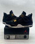 Jordan 4 Retro Royalty 9 (Lightly Worn Pre-Owned)JordanBlack/Metallic Gold-White - Image 1