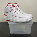 Jordan 2 Retro White Red (2014) 12 (Moderately Worn Pre-Owned)JordanWhite/Black-Varsity Red-Cement Grey - Image 1