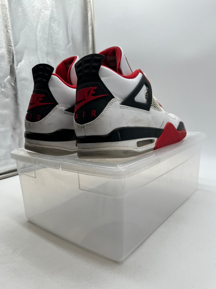 Jordan 4 Retro Fire Red (2020) 11.5 (Heavily Worn Pre-Owned)JordanWhite/Black-Tech Grey-Fire Red - Image 2