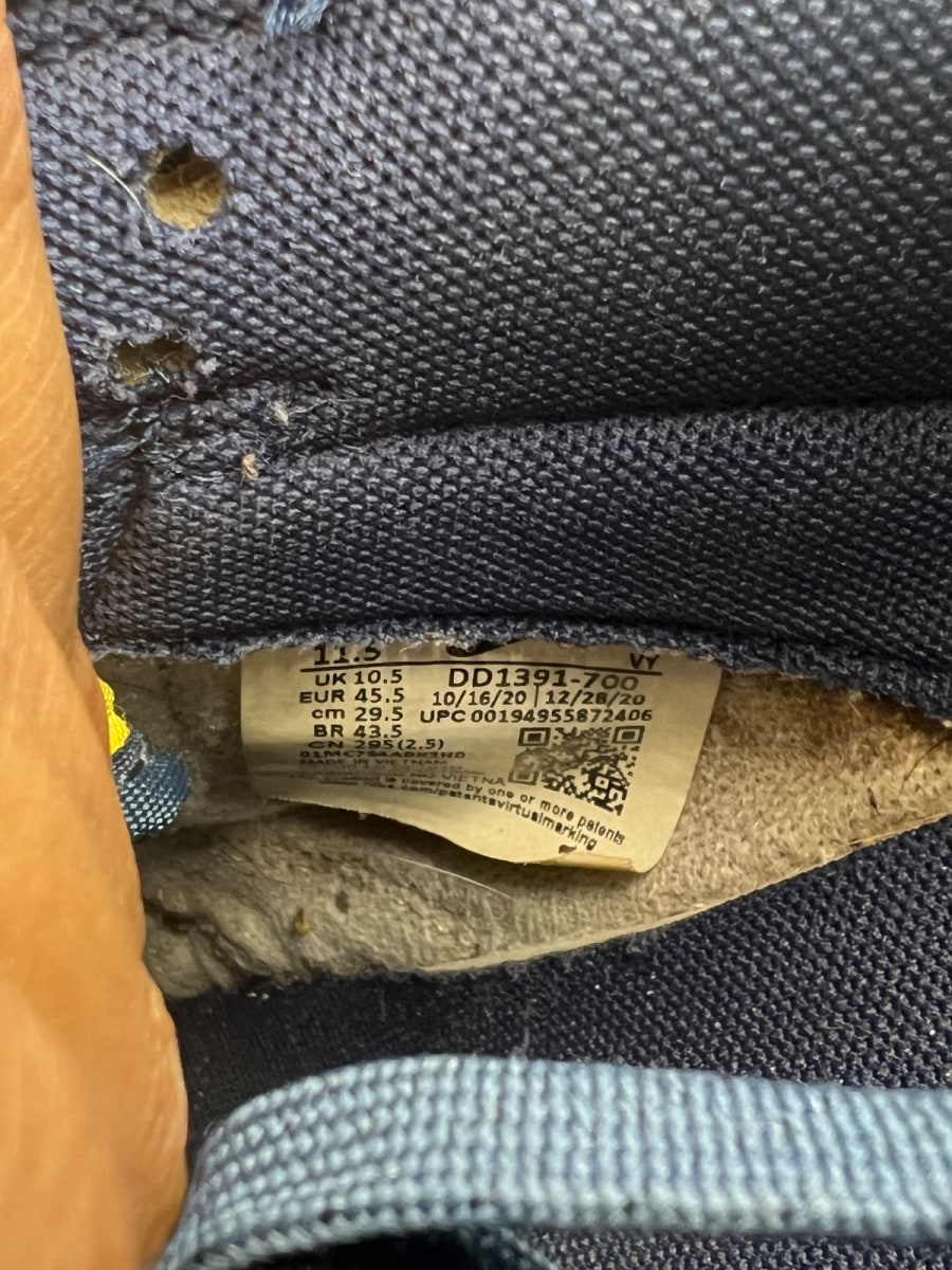 Nike Dunk Low Michigan (2021) 11.5 (Heavily Worn Pre-Owned) - Image 8