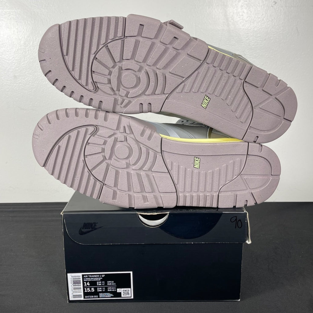 Nike Air Trainer 1 Utility SP Light Smoke Grey Honeydew Particle Grey 14 (Moderately Worn Pre-Owned)NikeLight Smoke Grey/Honeydew-Particle Grey - Image 5