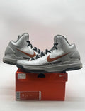 Nike KD 5 Texas 13 (Moderately Worn Pre-Owned)NikeMetallic Silver/Desert Orange-Sport Grey - Image 1