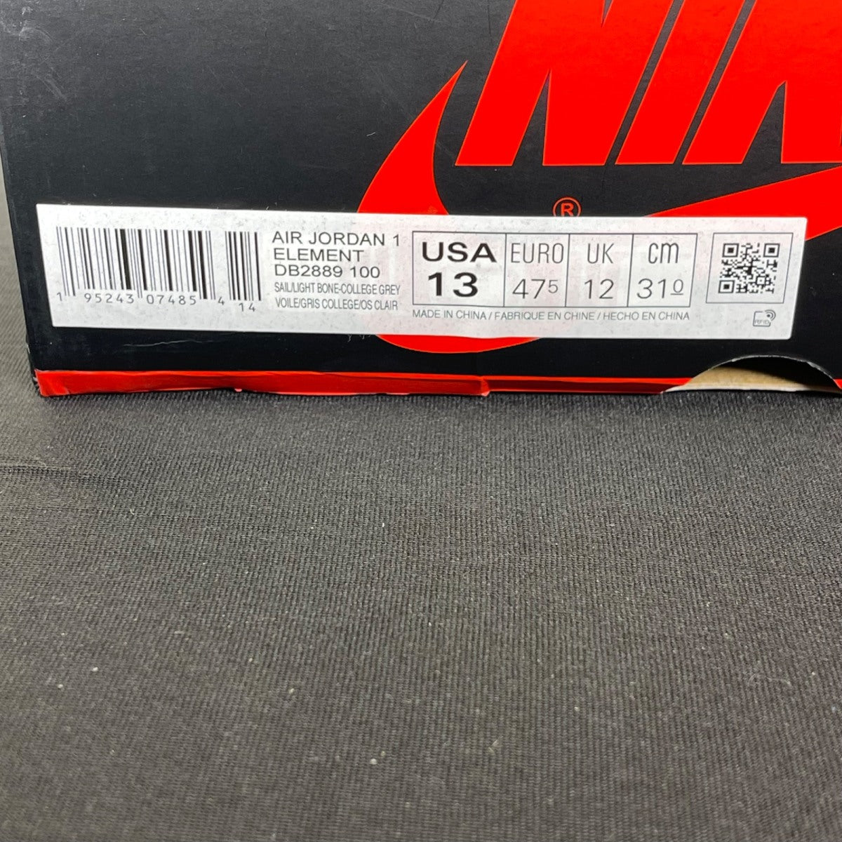 Jordan 1 Retro High Element Gore-Tex Light Bone 13 (Moderately Worn Pre-Owned)JordanSail/Light Bone/College Grey/Black - Image 7