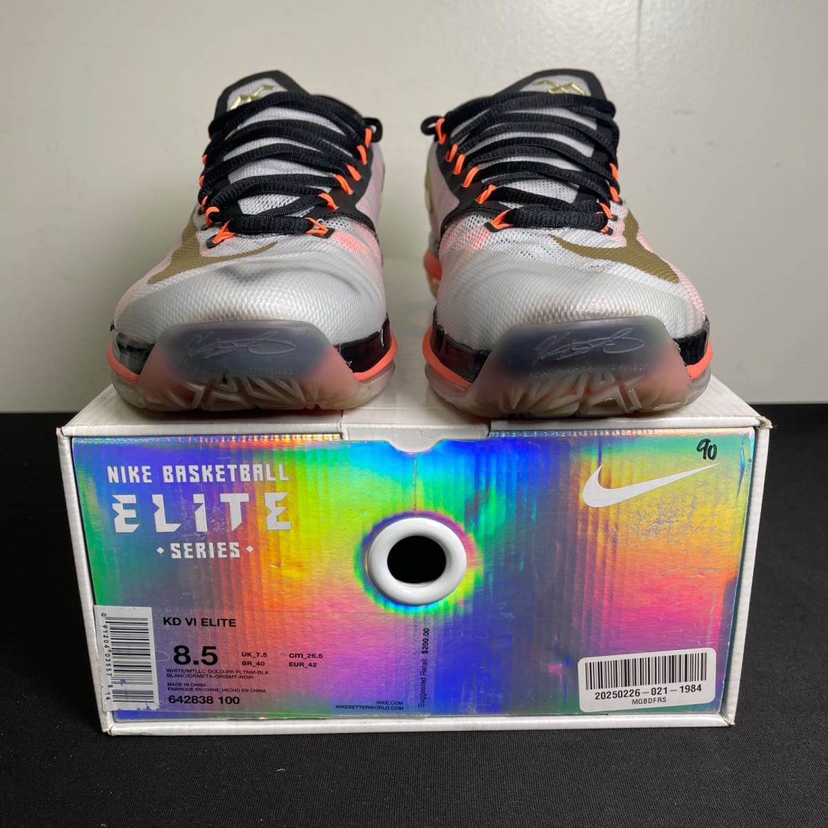 Nike KD 6 Elite Gold (Size 8.5) - aux
