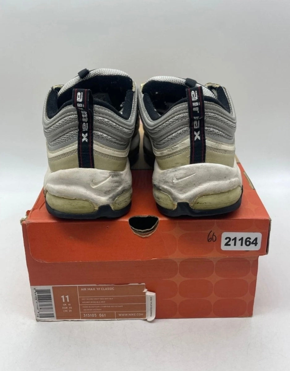 Nike Air Max 97 History of Air 11 (Heavily Worn Pre-Owned)NikeMetallic Silver/Varsity Red-White-Black - Image 5