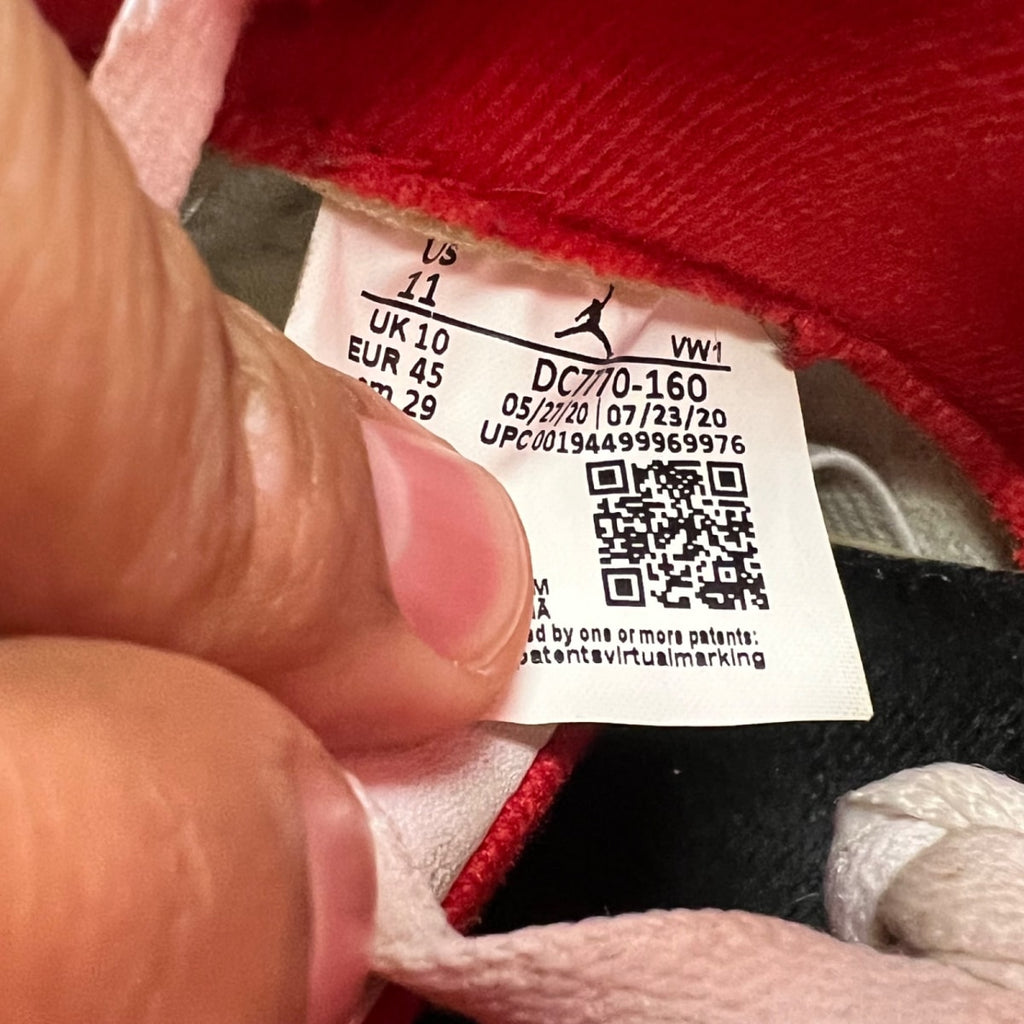 Jordan 4 Retro Fire Red (2020) 11 (Heavily Worn Pre-Owned)JordanWhite/Black-Tech Grey-Fire Red - Image 7