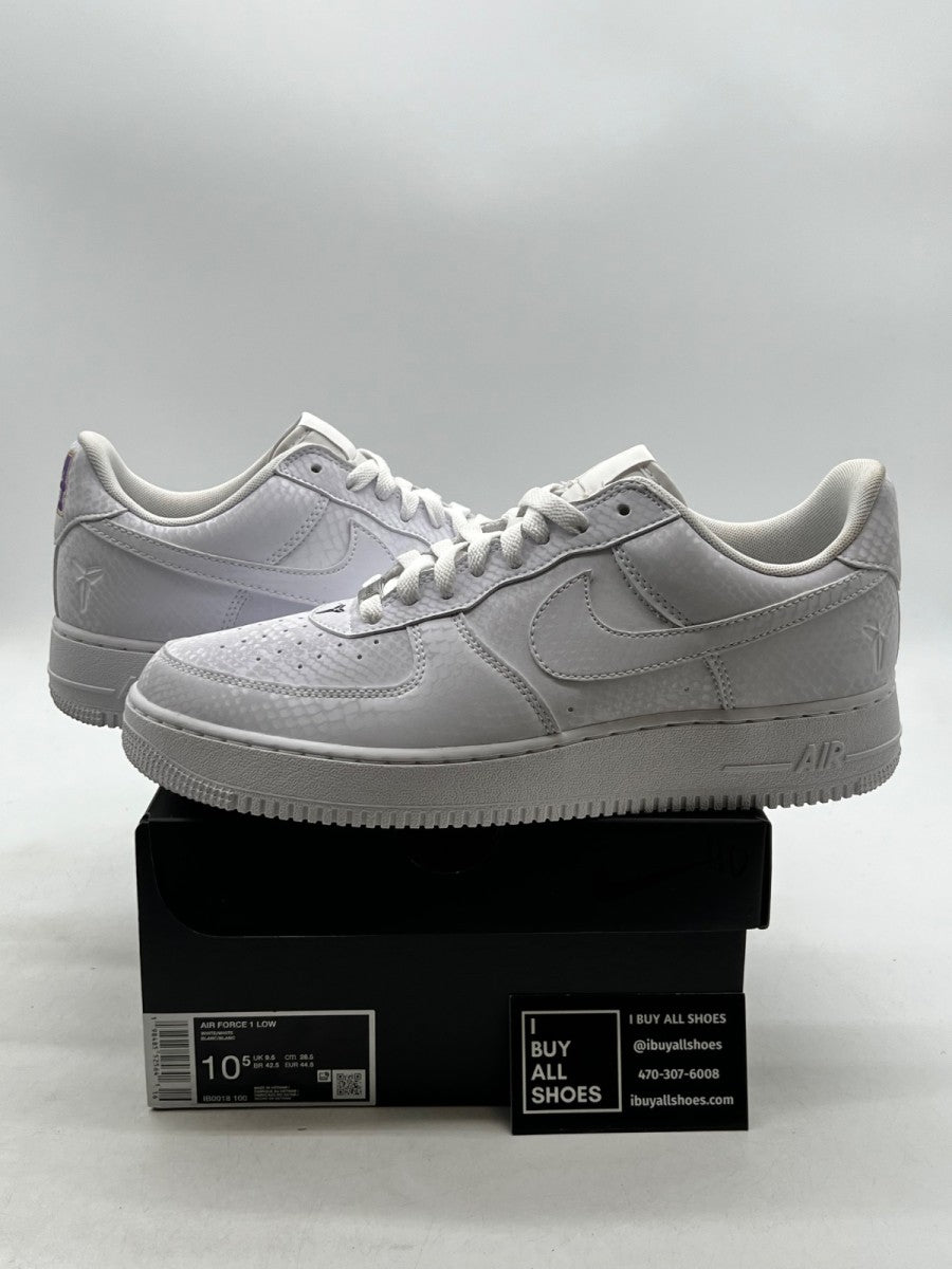 Nike Air Force 1 Low Kobe Bryant Forever White 10.5 (Lightly Worn Pre-Owned) - Image 1