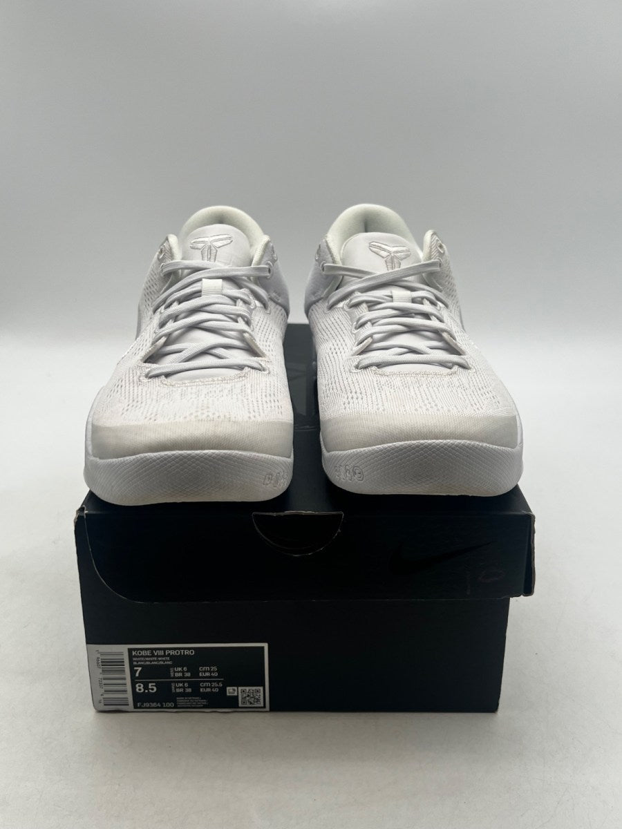 Nike Kobe 8 Protro Halo 7 (Lightly Worn Pre-Owned)NikeWhite/White-White - Image 2