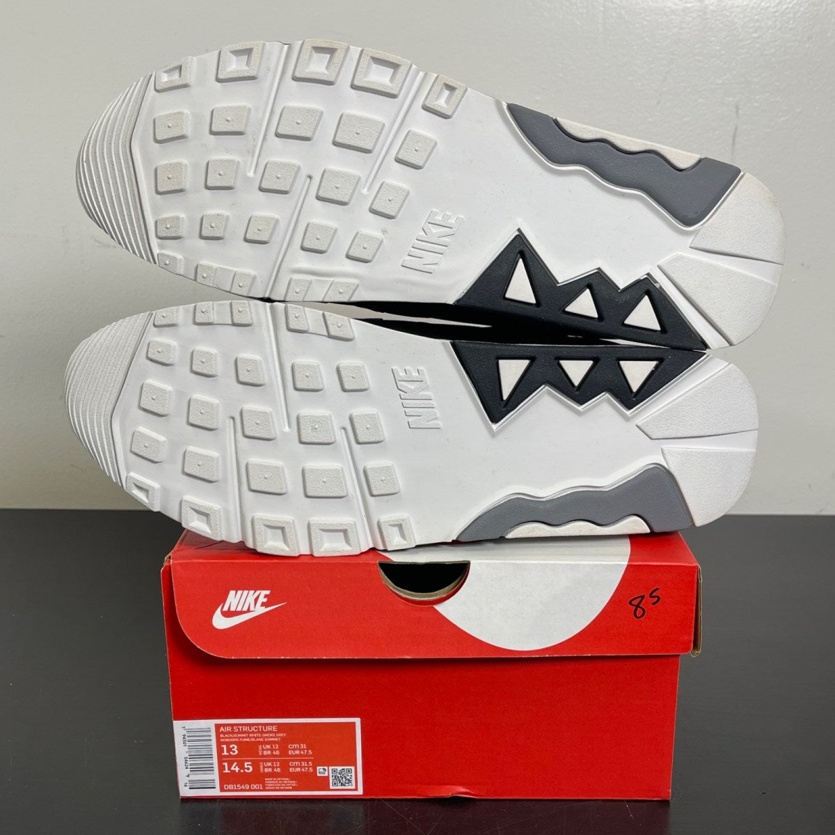 Nike Air Structure Triax 91 Black Smoke Grey 13 (Moderately Worn Pre-Owned)NikeBlack/Smoke Grey/Summit White - Image 5