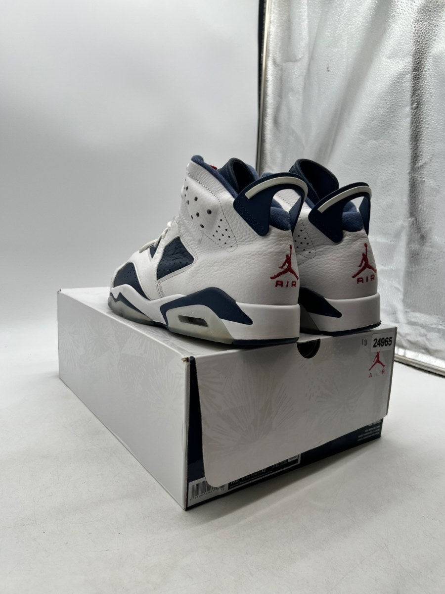 Jordan 6 Retro Olympic (2024) 10.5 (Lightly Worn Pre-Owned)JordanWhite/Varsity Red/Midnight Navy - Image 4
