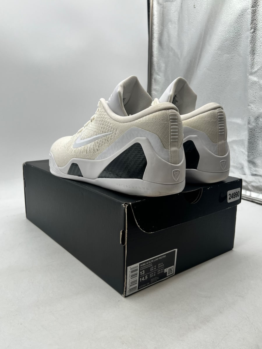 Nike Kobe 9 Elite Low Protro Halo 13 (Lightly Worn Pre-Owned)NikeWhite/White/White - Image 5