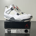 Jordan 4 Retro White Cement (2016) 10.5 (Moderately Worn Pre-Owned)JordanWhite/Fire Red-Black-Tech Grey - Image 1