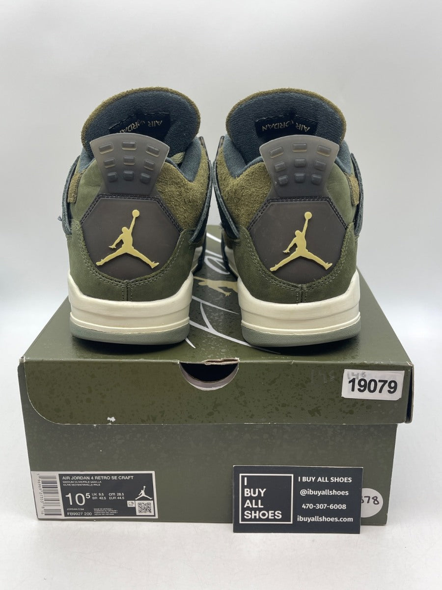 Jordan 4 Retro SE Craft Medium Olive 10.5 (Moderately Worn Pre-Owned) - Image 3